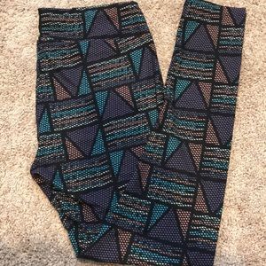 Multicolored Triangle/Square TC LuLaRoe leggings